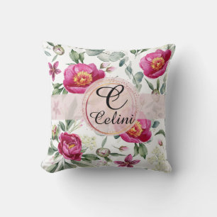 Peony flower naadloos Sierkussen met patroon