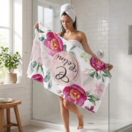 Peony flower naadloos Sierkussen met patroon Bad Handdoek