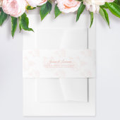 Peony Flower Pattern Wedding Uitnodigingen Wikkel