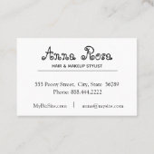 *~* Peony Flower Pink Lavender Floral Chic Visitekaartje (Achterkant)