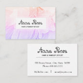 *~* Peony Flower Pink Lavender Floral Chic Visitekaartje (Voorkant / Achterkant)