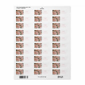 PEONY FLOWER RETURN ADRES ETIKETTERS ETIKET (Full Sheet)