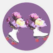Peony Flower Roller Schaatsen Sticker (Voorkant)