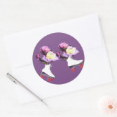 Peony Flower Roller Schaatsen Sticker (Envelop)