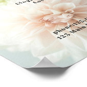 Peony Flower Salon prijslijst Poster (Hoek)