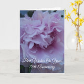 Peony Flower Specialized 70th Wedding Jubileum Kaart (Gele Bloem)