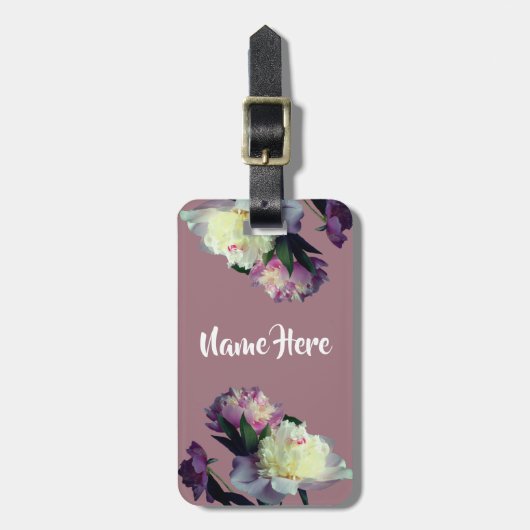 Peony Flowers Bagage Labels (Voorkant verticaal)