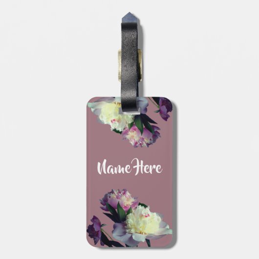 Peony Flowers Bagage Labels (Achterkant verticaal)