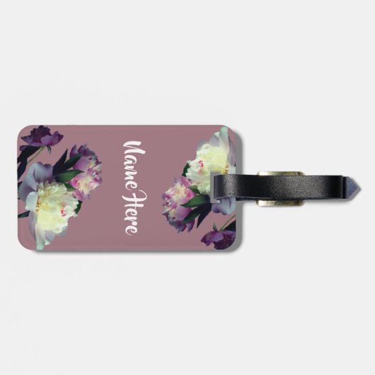 Peony Flowers Bagage Labels (Achterkant horizontaal)