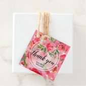 Peony Flowers bedankt Bedankjes Labels (In situ)