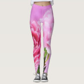 Peony Flowers Floral Art Roze Leggings (Voorkant)