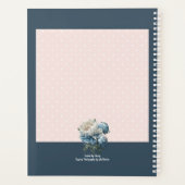 Peony Flowers in Blue & White op roze & Blue Planner (Achterkant)
