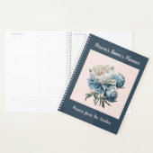 Peony Flowers in Blue & White op roze & Blue Planner (Display)
