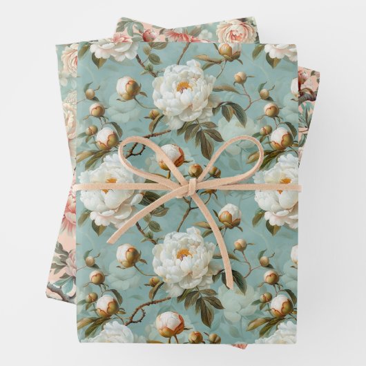  Peony Flowers Inpakpapier Vel (In situ)