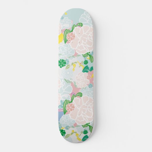 Peony Flowers Persoonlijk Skateboard (Voorkant)