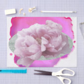 Peony Flowers Pink Tissue Paper Tissuepapier (Craft)