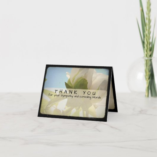 Peony  Foto Sympathie Dank je wel Kaart 3 (Voorkant)