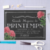  peony French Typography Black Decoupage Tissuepapier (Craft)