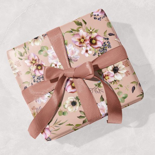Peony Garden Adobe Clay Wedding Cadeaupapier