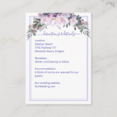 Peony Garden Lavender White Wedding Details Informatiekaartje (Voorkant)