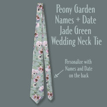 Peony Garden Names + Date Jade Green Wedding