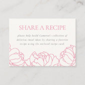 Peony Garden Vrijgezellenfeest Receptenbehuizing K Informatiekaartje (Voorkant)