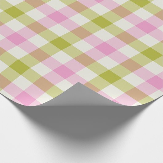 Peony Gingham - Wrapping Paper Cadeaupapier (Hoek)