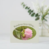 Peony glittering raindrops CC1045 Birthday Card Kaart (Staand voorkant)