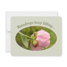 Peony glittering raindrops CC1045 Birthday Card