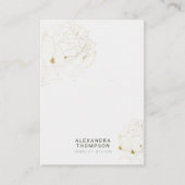Peony *Goud Moderne Bloemen Schets Sieraden Displa Visitekaartje (Voorkant)