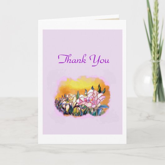 Peony GREETING CARD vertical Bedankkaart (Voorkant)