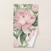 Peony handdoek,  roze bloemen handdoek (Handdoek)