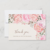 Peony Hartelijk dank Bedankkaart (Voorkant)