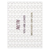 Peony Heart Celebration Pattern for Mom Tafelkleed (Voorkant)