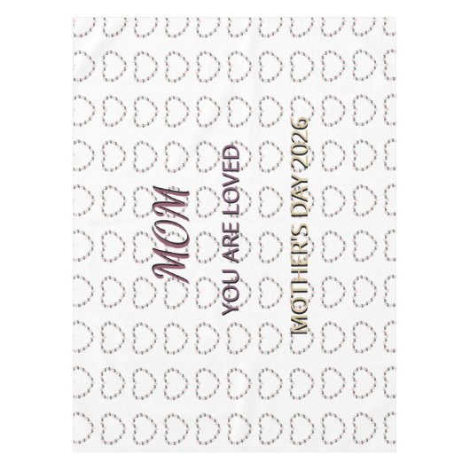 Peony Heart Celebration Pattern for Mom Tafelkleed (Voorkant)