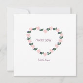 Peony Heart Gratitude Note Bedankkaart (Voorkant)