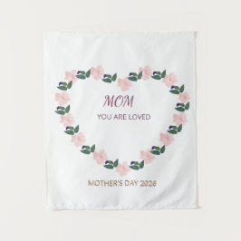 Peony Heart Honor for Mom Wandkleed