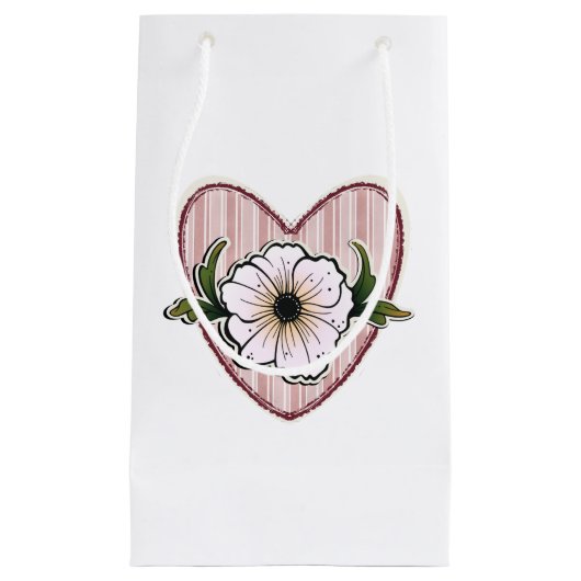 Peony Heart Klein Cadeauzakje (Voorkant)