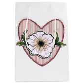 Peony Heart Medium Cadeauzakje (Voorkant)
