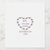 Peony Heart Tribute for Mom Wijn Etiket (Enkel label)