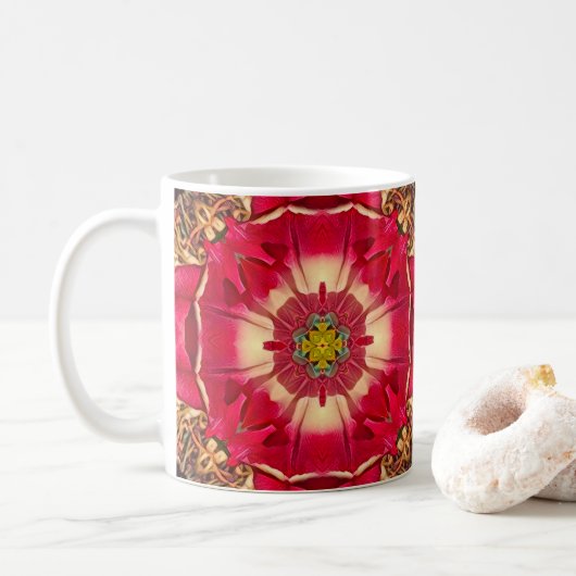 Peony Hearts Koffiemok (Met donut)