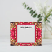 Peony Hearts Postcard Uitnodiging Briefkaart (Staand voorkant)