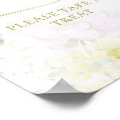 Peony Hydrangea Baby shower Baby's zijn zoet Poster (Hoek)