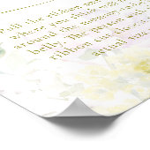 Peony Hydrangea Baby shower Big Mommy Belly Poster (Hoek)