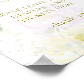 Peony Hydrangea Pastel Baby shower Luier Raffle Poster (Hoek)