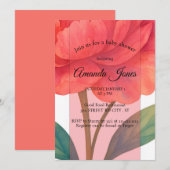 Peony In Bloom Kaart (Voorkant / Achterkant)