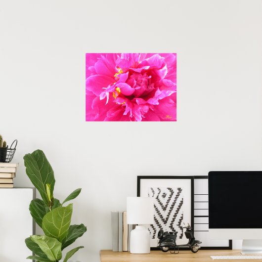 Peony in Bloom Poster (Thuiskantoor)