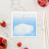 Peony in Blue Personalized Wedding Paper Napkin Servet (Insitu)