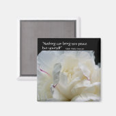 Peony Inner Peace Inspirerend Quote Magnet (Voorkant / Achterkant)