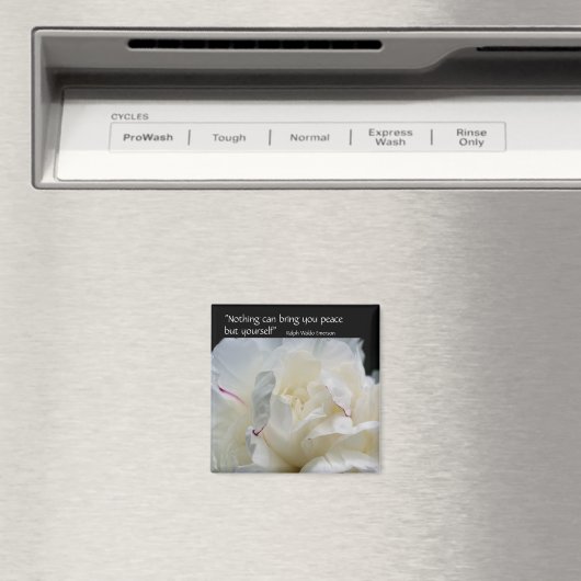 Peony Inner Peace Inspirerend Quote Magnet (Insitu (Vaatwasser))